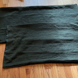 Dark Green Waffle Textured Pillow Cases Queen Size
